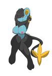  anthro breasts feline female fur kingbeast looking_at_viewer luxray mammal nintendo plain_background pok&eacute;mon solo video_games white_background 