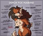  absurd_res anthro arm_tuft bedroom_eyes big_butt big_eyes blep blue_eyes border brown_body brown_fur brown_hair buckle butt canid canine cel_shading cheek_tuft chest_tuft choker circle_eyebrows collar crotch_tuft curvy_figure demon digital_drawing_(artwork) digital_media_(artwork) ear_tuft elbow_tuft eyebrows facial_tuft fangs fluffy fluffy_tail fox fur glowing glowing_eyes hair hair_over_shoulder heart_(marking) hi_res hip_tuft inner_ear_fluff jewelry leaning leaning_forward leg_markings long_hair looking_at_viewer makeup male mammal mane maned_wolf markings mascara meme narrowed_eyes necklace orange_body orange_fur rei_(theyokairei) seducing_viewer seductive shaded simple_background smile smug smug_face socks_(marking) solo tail teeth text thick_thighs tongue tongue_out tuft wide_hips yokai_rei 
