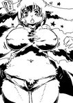  big_breasts breasts female kemono lagomorph mammal monochrome open_mouth rabbit 黒井もやもや 