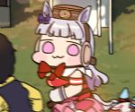  1boy 3girls :3 animal_ears black_hair black_vest blunt_bangs bow chibi commentary dress ear_covers ear_ribbon gloves gold_ship_(red_strife)_(umamusume) gold_ship_(umamusume) grass grey_hair haru_urara_(bestest_prize)_(umamusume) haru_urara_(umamusume) hat horse_ears horse_girl horse_racing_track jazz_jack long_hair looking_at_viewer multiple_girls outdoors photo-referenced pillbox_hat pink_hair purple_eyes red_bow red_dress red_ribbon ribbon running shirt sleeveless sleeveless_dress still_in_love_(scarlet_vow_raiment)_(umamusume) still_in_love_(umamusume) trainer_(umamusume) umamusume veil vest white_gloves white_veil yellow_shirt 