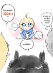  2boys 2girls ahoge archer_(fate) artoria_pendragon_(fate) black_hair blonde_hair blue_dress blue_eyes chibi commentary_request dress facebook_username fate/stay_night fate_(series) gilgamesh_(fate) grey_hair guchalabear highres honkai:_star_rail honkai_(series) multiple_boys multiple_girls saber_(fate) saber_(honkai:_star_rail)_(fate) thai_commentary thai_text tohsaka_rin translation_request two_side_up watermark 