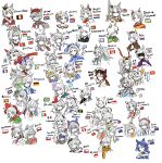 31_minutos 6+girls ab_leyenda_21_(racehorse) absurdres ace_(playing_card) ace_of_diamonds american_flag american_pharoah_(racehorse) anilin_(racehorse) animal_ears argentinian_flag arkaitz_(racehorse) australian_flag bal_a_bali_(racehorse) belgian_flag benitus_di_vallerano_(racehorse) black_caviar_(racehorse) blindfold blue_eyes blue_gloves blue_hair blue_hat blue_shirt bold_pilot_(racehorse) bow braid brazilian_flag brown_hair brown_jacket canadian_flag card caviar character_name cheval_blanc_(racehorse) chilean_flag chinese_text closed_mouth collared_shirt commentary costa_rican_flag cowboy_hat cuban_flag czech_flag danish_flag diamond_(shape) drinking drum eating el_tigre_mono_(racehorse) elusive_pimpenel_(racehorse) english_commentary english_text equinox_(racehorse) eyewear_on_head facepaint fang fingerless_gloves finnish_flag flag food frankel_(racehorse) french_flag fur-trimmed_jacket fur_trim german_flag german_text global_hit_(racehorse) gloves goggles goggles_on_head golden_sixty_(racehorse) greatheart_(racehorse) green_hairband green_shirt gun hagdang_bato_(racehorse) hair_between_eyes hair_over_one_eye hairband hat headliner_(racehorse) hear_the_drums_(racehorse) highres holding holding_food holding_gun holding_sword holding_unworn_clothes holding_unworn_hat holding_weapon hong_kong_regional_flag horse_ears horse_girl hot_dog hungarian_flag indian_flag instrument invasor_(racehorse) irish_flag italian_flag jacket jamaican_flag japanese_flag kauto_star_(racehorse) kincsem_(racehorse) konigsstuhl_(racehorse) korok_(racehorse) laghat_(racehorse) long_hair malaysian_flag man_o'_war_(racehorse) mexican_flag military_uniform multiple_girls my_own_business_(racehorse) mystere_(racehorse) necktie new_zealand_flag newspaper niagara_nostra_(racehorse) northern_dancer_(racehorse) norwegian_flag off-shoulder_shirt off_shoulder one_of_agnes_digital open_clothes open_jacket open_mouth orange_shirt original panama_flag paraguayan_flag pawlment_(racehorse) peaked_cap people's_republic_of_china_flag personification peruvian_flag philippine_flag playing_card polish_flag portuguese_flag prince_rose_(racehorse) purple_hanbok purple_hat purple_necktie red_bow red_eyes red_hat red_scarf red_shirt refinado_tom_(racehorse) republic_of_china_flag rex_rodney_(racehorse) rocket_man_(racehorse) russian_flag sabalenka_(racehorse) santorin_(racehorse) scarf sea_the_stars_(racehorse) she's_a_maneater_(racehorse) shirt short_hair singaporean_flag single_braid smile soberano_iii_(racehorse) south_african_flag south_korean_flag spanish_flag sunline_(racehorse) sword tarok_(racehorse) thai_flag tina_thoai_lang_(racehorse) tongue tongue_out tormenta_china_(31_minutos) trinidad_and_tobago_flag turkish_flag umamusume union_jack unworn_hat unworn_headwear uruguayan_flag vekseli_(racehorse) venezuelan_flag verset's_jet_(racehorse) vietnamese_flag weapon white_background white_jacket winx_(racehorse) wolf_(racehorse) wudi_(racehorse) yellow_eyes yellow_scarf 