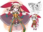  animal_hat bad_id bad_twitter_id bell braid cape dress fur_trim hat holding holding_hair light_brown_hair long_hair multiple_views npa_(sirokurokuma) original red_cape red_dress red_eyes short_dress snowflakes thigh_gap twin_braids 