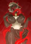 absurd_res ambiguous_fluids animal_genitalia animal_penis anthro areola bell bell_collar big_breasts big_penis black_areola black_body black_breasts black_nipples black_penis black_skin blush bovid breasts cape caprine chest_tuft clothing collar cult_of_the_lamb curvy_figure equine_genitalia equine_penis eyelashes flared_penis fur genitals glistening glistening_breasts glistening_thighs gynomorph hair hi_res horizontal_pupils horn intersex inverted_nipples lamb_(cult_of_the_lamb) looking_at_viewer mammal massive_monster_(studio) medial_ring mrfuga nipples nude open_mouth penis pupils red_background red_eyes red_tentacles sheep simple_background small_waist solo standing tentacles tentacles_around_legs tentacles_around_neck tentacles_around_penis thick_thighs tuft wet wet_body white_body white_fur white_hair white_wool wool_(fur)