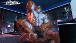 2026 abs anthro barazoku beard bedroom biceps black_briefs black_clothing black_underwear blinds blue_hair briefs briefs_only chair city cityscape claws clothed clothing computer electronics facial_hair felid finger_claws forearm_muscles fur furniture grin hair hand_behind_head hi_res inside keyboard looking_at_viewer male mammal microphone monitor multicolored_body multicolored_fur multicolored_hair muscular muscular_anthro muscular_male muscular_thighs night nipples obliques office_chair on_chair orange_body orange_fur pantherine pecs pubes purple_hair purple_stripes quads raining sitting sitting_on_chair smile solo striped_body striped_fur stripes tail tiger toe_claws topless triceps two_tone_hair underpaw underwear underwear_only vein veiny_muscles white_body white_fur window wuyan_(jouline62004670) yellow_eyes yida069