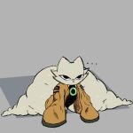 1:1 absurd_res anthro big_butt butt clothing elegy_(artist) ellipsis feet felid feline hi_res huge_butt huge_thighs hyper hyper_butt male mammal mouthless nine_sols red_candle_games robe robe_only simple_background solarian solo stretching thick_thighs white_background yi_(nine_sols)