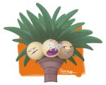 2018 3_heads alolan_exeggutor alolan_form ambiguous_feral ambiguous_gender black_eyes brown_body brown_skin closed_smile colored digital_drawing_(artwork) digital_media_(artwork) elemental_creature fangs feral floating_eyebrows flora_fauna generation_7_pokemon headshot_portrait leaf light lighting lineless looking_at_viewer lunareel mouth_closed multi_head narrowed_eyes nintendo no_eyebrows no_pupils noseless open_mouth plant pokemon pokemon_(species) portrait purple_tongue reaction_image regional_form_(pokemon) shaded signature simple_background smile solo squint tan_head teeth thin_eyebrows tongue uvula white_background