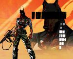 angry anthro assault_rifle blood blood_on_clothing blood_on_face blood_splatter bodily_fluids bottomwear camo camo_bottomwear camo_clothing camo_pants camo_print canid canine canis censor_bar clothing commando covered_eyes dobermann domestic_dog female gun holding_gun holding_object holding_ranged_weapon holding_weapon intense_lighting intense_stare katherine_grishaw kit_grishaw krampuzzz krampuzzzda lobotomizeriv m16 mammal military military_pants muscular muscular_anthro pants pattern_bottomwear pattern_clothing pattern_pants pinscher ranged_weapon red_background red_sky rifle shaded_face shirt simple_background sky smoke solo standing tank_top text tomboy topwear weapon wounded