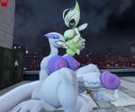 2026 3d_(artwork) anthro areola artist_logo balls big_balls big_breasts big_penis black_eyelids blue_eyes bodily_fluids breasts butt celebi city city_background cityscape cum derpysasuke digital_media_(artwork) duo elemental_creature eyelashes eyes_closed fellatio flora_fauna generation_2_pokemon genital_fluids genitals glans green_areola green_balls green_body green_breasts green_butt green_glans green_nipples green_penis gynomorph gynomorph/gynomorph half-closed_eyes hi_res holding_partner hovering huge_balls huge_breasts huge_penis insect_wings intersex intersex/intersex legendary_pokemon logo lugia narrowed_eyes night nintendo nipples oral penile penis plant pokemon pokemon_(species) purple_areola purple_body purple_breasts purple_eyelids purple_glans purple_nipples purple_tongue rooftop sex sitting tongue vein veiny_penis white_balls white_body white_penis white_wings wings
