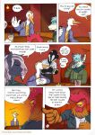 5_fingers adrian_(kantachibli) alcohol ambiguous_gender anthro avian backpack badger bar benedict_(kantachibli) beverage bird black_body black_fur black_hair black_nose blue_(kantachibli) blue_body blue_fur canid canine cattle_egret chicken clothed clothed_anthro clothed_male clothing comic dialogue drinking english_text equid equine feathers fingers fox fur galliform grey_body grey_fur group gypsy_vanner hair heron hi_res horse humanoid_hands kantachibli kerchief male mammal multicolored_body multicolored_fur mustelid musteline neckerchief neckwear page_number pelecaniform phasianid phillip_(kantachibli) red_body red_feathers shirt speech_bubble text topwear two_tone_body two_tone_fur url waiter white_body white_feathers white_fur