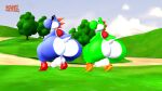 3d_(artwork) anthro balls big_butt boshi butt clothing collar digital_media_(artwork) dinosaur duo eyewear footwear genitals grass grass_field hi_res kanebrentkoopa male mario_bros nintendo nude penis plant prehistoric_species rear_view reptile romantic romantic_couple saddle scalie shoes source_filmmaker_(artwork) spiked_collar spikes squats squatting_pose sunglasses super_mario_rpg_legend_of_the_seven_stars thick_thighs tree wide_hips yoshi yoshi_(character)