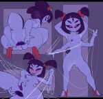 2025 4_arms 5_eyes :3 absurd_res animal_humanoid anus arachnid arachnid_humanoid arthropod arthropod_abdomen arthropod_humanoid black_hair black_sclera blush bodily_fluids breasts butt clothing colored_nails crouching darkened_anus darkened_genitalia darkened_vulva feet female footwear front_view genital_fluids genitals glistening glistening_butt hair hi_res high_heels humanoid looking_at_viewer looking_back muffet multi_arm multi_eye multi_limb multiple_scenes nails nipples no_pupils nude open_mouth open_smile pigtails pink_eyes puffy_nipples purple_anus purple_background purple_body purple_nails purple_vulva rear_view red_clothing red_footwear red_high_heels red_ribbon sharp_nails sharp_teeth shoes short_hair simple_background small_breasts smile solo spider_humanoid spread_anus spread_butt spread_legs spread_vulva spreading sweat sweaty_body sweaty_butt sweaty_face teeth trufzn undertale undertale_(series) vaginal_fluid_string vaginal_fluids vulva