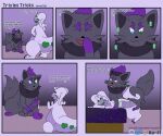 absurd_res animal_genitalia animal_penis balls big_penis body_size_growth comic dialogue english_text equine_genitalia equine_penis generation_5_pokemon generation_6_pokemon genitals goodra green_eyes hair heterochromia hi_res multicolored_body nintendo open_mouth open_smile penis pokemon pokemon_(species) purple_body purple_hair size_difference size_transformation smile snaggle_tooth spread_legs spreading text transformation velvet706 velvet_the_gooey_dragon watermark x-ray_view zorua
