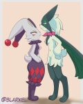 3_toes absurd_res anthro areola blarkel breasts duo dupin_(pal) feet female female/female female_anthro fur generation_9_pokemon green_body green_fur hi_res meowscarada nintendo nipples pal_(species) palmorph palworld pink_areola pink_eyes pink_nipples pocketpair pokemon pokemon_(species) pokemorph small_breasts toes white_body white_fur yellow_eyes
