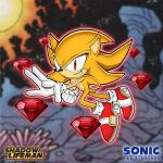 1:1 absurd_res archie_comics clothing emerald_(gem) eulipotyphlan flying footwear fur gem gloves handwear hedgehog hi_res looking_at_viewer male mammal orange_eyes red_emeralds_super_sonic sega shadowlifeman shoes smile smiling_at_viewer solo sonic_the_hedgehog_(archie) sonic_the_hedgehog_(comics) sonic_the_hedgehog_(series) sun yellow_body yellow_fur