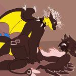1:1 2_penises 2d_animation 4_ears abdominal_bulge achoowah animal_genitalia animal_penis animated anthro avali black_body countershade_face countershade_fur countershade_tail countershading dragon duo emola_(restart) ender_dragon female from_front_position fur genitals hemipenes hybrid lying machine male male/female microsoft minecraft missionary_position mojang multi_ear multi_genitalia multi_penis multicolored_body mythological_creature mythological_scalie mythology on_back penis protogen protovali scalie sex tail white_body white_countershading wings xbox_game_studios yellow_body yellow_countershading zand_(zandakar)