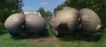 2026 3d_(artwork) anus armored_vehicle assault_rifle balls big_anus big_balls big_butt butt colored detailed_background digital_media_(artwork) dire_machine dire_vehicle duo english_description forest_background genitals german_description glistening glistening_butt grey_body grey_skin gun hi_res huge_anus huge_balls huge_butt living_machine living_vehicle machine male not_furry outside puffy_anus ranged_weapon rifle shaded stg-44 tank_(vehicle) tracked_vehicle vehicle weapon wide_hips widescreen willie_piv