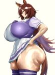 2026 absurd_res animal_ears animal_humanoid animal_tail big_breasts big_butt blush bodily_fluids bottomwear breasts brown_hair butt clothed clothing clothing_lift cygames digital_drawing_(artwork) digital_media_(artwork) ear_piercing equid equid_humanoid equine equine_humanoid female female_humanoid from_side glistening glistening_body glistening_skin hair hi_res horse_ears horse_tail huge_breasts huge_butt humanoid l1mpbizkit long_hair long_socks looking_down mammal mammal_humanoid piercing purple_clothing red_eyes school_uniform side_boob side_butt sirius_symboli_(pretty_derby) skirt skirt_lift small_waist solo sweat sweaty_legs sweaty_thighs tail thick_thighs tied_hair uma_musume_pretty_derby uniform white_clothing wide_hips