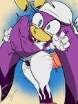 3:4 abdominal_bulge absurd_res anal anal_penetration animal_genitalia anthro avian awkward2eleven babylonian_(sonic) big_penis bird bodily_fluids bottomwear canine_genitalia clitoris clothing disembodied_penis ejaculation eyewear female genital_fluids genitals glasses hi_res hirundinid huge_penis hyper hyper_genitalia hyper_penis jewelry knot necklace oscine pants passerine penetration penis purple_body sega sex solo sonic_riders sonic_the_hedgehog_(series) standing standing_sex stretching swallow_(bird) tears torn_bottomwear torn_clothing torn_pants vaginal_fluids vaginal_squirting vulva wave_the_swallow