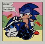 anal archie_comics classic_sonic classic_sonic_(universe) clothing duo english_text eulipotyphlan evil_sonic_(archie) eyewear footwear glasses gloves handwear heart_eyes heart_symbol hedgehog hi_res jacket male male/male mammal sega selfcest sex shoes sonic_the_hedgehog sonic_the_hedgehog_(archie) sonic_the_hedgehog_(comics) sonic_the_hedgehog_(series) speech_bubble square_crossover text topwear unknown_artist