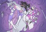 2026 alternate_species anthro barcode big_breasts black_body black_hair black_latex blush bodily_fluids bodysuit bound breasts camel_toe canid canine clothing collar dragon duo ear_penetration encasement female footwear fox fur genital_fluids genital_outline goo_tentacles hair hi_res high_heels horn jade_(treyer) katana kay_rox latex latex_bodysuit latex_clothing latex_skinsuit lc79510455 looking_pleasured mammal mask melee_weapon multicolored_bodysuit multicolored_clothing multicolored_skinsuit mythological_creature mythological_scalie mythology nipple_fetish nipple_penetration nipple_play nipples penetration posture_collar scalie shoes skinsuit sword tail tentacle_in_nipple tentacle_penetration tentacles tight_clothing tongue tongue_out two_tone_bodysuit two_tone_clothing two_tone_skinsuit vaginal_fluids vulva_outline weapon white_body white_bodysuit white_clothing white_fur white_latex white_skinsuit yellow_eyes