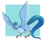 2026 4_toes ambiguous_background ambiguous_feral ambiguous_gender anisodactyl articuno avian beak biped bipedal_feral bird blue_background blue_body blue_feathers blue_tail blue_wings border brown_eyes claws colored feathered_wings feathers feet feral full-length_portrait fur generation_1_pokemon grey_beak grey_scutes hi_res legendary_pokemon nintendo pokemon pokemon_(species) portrait pupils scuted_legs scutes simple_background solo spread_wings tail toe_claws toes white_background white_border white_claws winged_arms wings yakiniku628