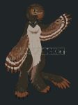 2026 absurd_res ambiguous_gender anthro artist_name avian bird black_claws brown_body brown_feathers brown_tail brown_wings buteoposting claws closed_smile dinosaur feathered_dinosaur feathered_scalie feathers full-length_portrait hi_res mouth_closed multicolored_body multicolored_feathers multicolored_tail multicolored_wings orange_body orange_feathers orange_tail orange_wings portrait prehistoric_species reptile scalie signature smile solo tail tan_body tan_feathers tan_wings text winged_arms wings
