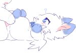 2024 anthro biped blue_body blue_eyes blue_fur blush blush_stickers chest_tuft chibi digital_drawing_(artwork) digital_media_(artwork) dipstick_ears domestic_cat duo ear_markings feathered_wings feathers felid feline felis female female_feral female_focus female_on_anthro feral feral_focus flat_colors fur fur_tuft genitals imminent_sex kirichiiii leg_markings looking_at_another male male/female male_anthro male_on_feral mammal markings mostly_offscreen_anthro mostly_offscreen_character mostly_offscreen_male multicolored_body multicolored_ears multicolored_fur noseless oblivious paws penis pink_penis quadruped side_view socks_(marking) solo_focus tuft two_tone_body two_tone_fur white_body white_fur wings