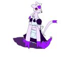 2011 4:3 anthro archived_source clothing crossed_arms digital_media_(artwork) female female_anthro generation_5_pokemon long_arms maid_headdress maid_uniform mienshao nintendo oekaki pixel_(artwork) pokemon pokemon_(species) pokemorph red_eyes smile smiling_at_viewer smirk smirking_at_viewer solo tediousramen uniform