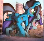 2022 absurd_res anal anal_penetration animal_genitalia animal_penis anus artist_name balls blue_body blue_fur blush bodily_fluids brown_hair building cum cum_drip cum_in_ass cum_inside cum_on_balls cutie_mark dripping duo ejaculation equid equine equine_genitalia equine_penis eyebrow_through_hair eyebrows fan_character feathered_wings feathers feral flared_penis from_behind_position fur genital_fluids genitals green_eyes grey_hair hair hasbro hi_res horse looking_at_another looking_back looking_pleasured macro macro_on_macro male male/male mammal medial_ring mounting multicolored_hair my_little_pony mythological_creature mythological_equine mythology outside outside_sex pegasus penetration penile penile_penetration penis perezadotarts pink_eyes pony public public_sex purple_hair sex skyscraper text translucent translucent_hair vein veiny_penis wings