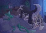 aaripis absurd_res all_fours anthro arm_on_head bed bolonkych_(v1d2p3d) canid canine canis charr cuckold curtains duo felid female furmessiah_(v1d2p3d) furniture group guild_wars hi_res lombax lying lying_on_bed male male/female mammal muffled omich_(v1d2p3d) on_bed pawpads paws penetration photo ratchet_and_clank sony_corporation sony_interactive_entertainment trio vaginal vaginal_penetration voyeur window wolf