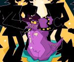 absurd_res anthro bodily_fluids bracelet bukkake countershading cum cum_on_body cum_on_chest cum_on_face darkner deltarune eyelashes female genital_fluids genitals group hi_res humanoid jewelry kneeling male male/female mostly_nude_female peeppepi penis purple_body questionable_consent reptile scalie shadowguy_(deltarune) solo_focus spiked_bracelet spikes submissive submissive_female susie_(deltarune) tail undertale_(series) unimpressed vulva