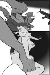 anthro assisted_sex breast_squeeze breasts circuit19 comic dragon duo entwined_tails female female/female female_raping_male forced group hi_res human kobold larger_female male male/female mammal monochrome mythological_creature mythological_scalie mythology nipple_fetish nipple_play scalie seated_sex size_difference smaller_female squeezing tail tail_coil trio