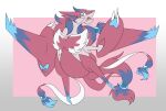 2026 blue_body blue_ears blue_eyes blue_fur blue_hair blue_pawpads blue_tail blue_wings claws digital_drawing_(artwork) digital_media_(artwork) eeveelution feral fluffy fluffy_chest fur fur_markings gem generation_5_pokemon generation_6_pokemon hair hi_res highlights_(coloring) hybrid light_body light_fur markings mega_evolution mega_latias motherlatias multicolored_body multicolored_ears multicolored_fur multicolored_hair nintendo pawpads pearl_(gem) pokemon pokemon_(species) red_ears red_hair red_tail red_wings ribbons_(anatomy) smile solo sylveon tail tail_markings two_tone_body two_tone_ears two_tone_fur two_tone_hair two_tone_tail two_tone_wings white_body white_claws white_fur wing_markings wings zoroark