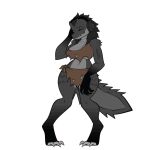 1:1 2026 2_horns 2d_animation 3_claws alpha_channel alternate_color animated anthro arms_bent artist_name big_breasts biped black_body bottomwear breasts brown_bottomwear brown_clothing brown_topwear capcom claws cloth clothed clothed_anthro clothed_female clothing collarbone dancing digital_media_(artwork) digitigrade electronics eyelashes eyes_closed fan_character fanged_wyvern female female_anthro fingers flat_colors full-length_portrait grey_body grey_mane grey_tail headphones horn limehazard loincloth loop mane monster_hunter motion_tweening mouth_closed multicolored_body navel non-mammal_breasts non-mammal_navel portrait simple_background solo standing tail tail_motion tailwag text tobi-kadachi toe_claws topwear torn_clothing transparent_background wide_hips