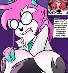 accessory anal anal_fingering anal_fisting anal_penetration anthro apology blush bodily_fluids bovid butt butt_grab canid canid_demon canine caprine caprine_demon clothing demon dialogue doctor duo embarrassed embarrassed_expression embarrassing_nudity female fingering fisting gloves goat goat_demon hand_on_butt handwear hellaverse hellhound helluva_boss hi_res ianmontreal223 inspection loona_(helluva_boss) male mammal medical medical_examination medical_gloves medical_instrument medical_procedure mythological_canine mythological_creature mythology necktie penetration rectal_examination rectal_lasers scientific_instrument sharp_teeth sweat teeth