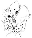 2026 2_horns 4_eyes anthro arm_around_neck arm_around_partner arthropod bee black_eyes blush blush_lines bodily_fluids breath digital_media_(artwork) dripping duo embarrassed evil_otter female female/female fingering fluffy from_behind_position genital_fluids hand_on_chest hi_res holding_partner hollow_knight_(franchise) horn hornet_(hollow_knight) hymenopteran insect motion_lines multi_eye neck_tuft queen_vespa_(hollow_knight) sex shaking simple_background size_difference sketch spread_legs spreading sweat sweatdrop team_cherry tremble_lines tremble_spikes trembling tuft vaginal vaginal_fingering vaginal_fluid_drip vaginal_fluids vaginal_fluids_on_hand white_background white_body white_head