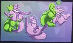 2026 anal anal_penetration balls bodily_fluids butt cum cum_in_ass cum_in_mouth cum_inside digital_drawing_(artwork) digital_media_(artwork) duo erection fan_character fur genital_fluids genitals green_body green_fur hi_res humanoid_genitalia humanoid_penis kneeling leaning leaning_backward looking_at_viewer male male/male male_penetrated male_penetrating male_penetrating_male minty_kane nude open_mouth oral oral_penetration penetration penis presenting presenting_penis rain_world saint_(rain_world) scarf sex simple_background sitting slugcat smile solo stand_and_carry_position standing standing_sex tail thick_tail thick_thighs tongue videocult white_eyes wide_hips