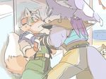  1boshi anthro blush canine fox fox_mccloud fur japanese kemono male male/male mammal nintendo star_fox tagme video_games wolf 
