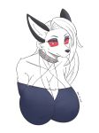 alternative_fashion anthro big_breasts breasts canid canid_demon canine canis collar demon female goth hellaverse hellhound helluva_boss hi_res huge_breasts loona_(helluva_boss) mammal mythological_canine mythological_creature mythology nipple_outline sagging_breasts solo wolf zincx