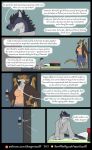 5_panel allie_(rimentus) annoyed anthro barefoot bed black_horn blue_eyes bottomwear box brown_body canid canine canis clessie_dreadwinter clothed clothing comic container dialogue door dragon duo english_text european_mythology eye_contact feet female fluffy fluffy_tail fur furaffinity furaffinity_logo furniture grey_body grey_fur hands_on_hips hi_res horn inside jacket keycard linked_speech_bubble looking_at_another mammal membrane_(anatomy) membranous_wings multiple_scenes mythological_creature mythological_scalie mythology on_bed page_number pants patreon patreon_logo purple_eyes rimentus robe scalie shirt shocked sitting sitting_on_bed size_difference speech_bubble standing tail tail_scales tank_top text topwear url western_dragon wings wolf