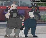angry anthro backsack balls big_butt bodily_fluids body_worship bottomwear bovid bubble_butt butt butt_sniffing butt_worship camo camo_bottomwear camo_clothing camo_pants camo_print canid canine canis caprine clothed clothing coffee_stain_studios crop_top crossgender cum cum_in_clothing cum_through_clothing denim denim_bottomwear denim_clothing dialogue dripping drooling epic_games erection erection_under_bottomwear erection_under_clothing fanning fanning_nose fanning_self fingerless_gloves footwear fortnite ftm_crossgender genital_fluids genitals gloves goat goat_simulator group handwear hi_res hooves horn huge_butt hyper hyper_butt jadetanuki jeans leaking_precum looking_pleasured male male/male mammal mechanical_leg mechanical_legs pants pattern_bottomwear pattern_clothing pattern_pants pilgor_(goat_simulator) precum precum_drip precum_through_clothing saliva shirt shoes sniffing sweater tank_top the_goat_(fortnite) tight_clothing topwear trio turtleneck wendell_(fortnite) wet wet_clothing wolf