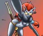 6:5 anthro bent_over clothing eyewear femboy generation_5_pokemon golden_clothing gradient_background gun hair hi_res jockstrap long_hair maiuu male neck_tuft nintendo nipples ottersam100 pokemon pokemon_(species) ranged_weapon reaching_towards_viewer red_hair rifle riot_games simple_background sniper_rifle solo sunglasses sunglasses_on_face tencent tuft underwear valorant weapon wearing_sunglasses zoroark