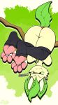 4_toes absurd_res anthro anthrofied black_clothing black_legwear black_stockings bottomless bottomless_anthro brown_body brown_fur brown_nose bubble_butt butt censored_speech cheek_markings cheek_spots cheek_tuft clothed clothing cute_fangs dustythebat eeveelution facial_markings facial_tuft fangs feet femboy food foot_focus footwear footwear_only fruit fur generation_4_pokemon green_eyes green_markings half-closed_eyes head_markings hi_res key_(fellnyanya) kiwifruit leafeon legwear looking_at_viewer male markings mostly_nude narrowed_eyes nintendo pawpads paws pink_pawpads plant pokemon pokemon_(species) smile smirk smug smug_face socks solo stockings talking_to_viewer tan_body tan_fur teeth thick_thighs toeless_footwear toeless_legwear toeless_socks toeless_stockings toes tuft upside_down