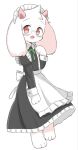 3_toes alternative_fashion anthro apron barefoot black_clothing black_dress blush bovid caprine clothed clothed_anthro clothing crossdressing crossdressing_male deltarune dress eyewear feet floppy_ears full-length_portrait fully_clothed fully_clothed_anthro fur glasses goat goth gothic_lolita green_eyewear green_glasses hi_res j-fashion lolita_(fashion) lop_ears maid_headdress maid_uniform male mammal open_mouth paws pink_eyes portrait ralsei simple_background soken_unison solo toes undertale_(series) uniform white_apron white_background white_body white_clothing white_fur