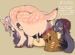 ada_(scataraxia) anthro anus areola big_areola big_breasts big_butt breasts buckteeth butt butt_grab cervine clothing constance_(scataraxia) deer dirty_talk dominant dominant_female duo ear_piercing ear_ring fallow_deer feces feces_pile female floppy_ears genitals gloves gynomorph hand_on_butt handwear hare hi_res horn huge_butt intersex intersex/female lagomorph latex latex_clothing latex_gloves latex_handwear leg_grab leporid long_ears lop_ears mammal overweight penis piercing puffy_anus rabbit ring_piercing scat_disposal scatplay small_nipples small_penis splashyu teeth