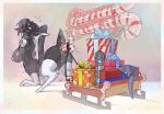 anal anal_penetration anus areola armless ball_gag big_breasts black_body black_ears black_hair black_skin bodily_fluids breasts candy_cane_in_ass candy_cane_in_pussy clothing dripping female floppy_ears flying_sweatdrops gag genital_fluids genitals hair hi_res lc79510455 legwear long_hair penetration pink_anus pink_vulva ponytail portal_amputation puffy_areola rear_view saliva saliva_drip saliva_string scut_tail short_tail sleigh snout solo stockings sweat sweatdrop tail taur thinking_with_portals tremble_lines tremble_spikes vaginal vaginal_fluids vaginal_penetration vulva white_clothing white_inner_ear white_legwear white_stockings yellow_eyes