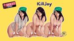  1girl all_fours artist_logo ass beanie black_nails blush bottomless breasts brown_eyes brown_hair character_name commentary completely_nude covered_nipples egg_vibrator english_commentary glasses green_hat hat highres killjoy_(valorant) large_breasts logo long_hair looking_at_viewer multiple_views nipple_stimulation nipples nude open_mouth outline parted_lips pussy_juice pussy_juice_trail retrokiwi69 round_eyewear see-through_clothes see-through_shirt sex_toy shirt simple_background smile t-shirt valorant vibrator wet wet_clothes wet_shirt white_outline white_shirt yellow_background 