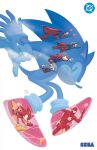  5boys 6+boys animal_ears animal_nose arm_up armor artist_name blue_bodysuit bodysuit cape chao_(sonic) cheese_(sonic) clark_kent closed_mouth cloud comic_cover commentary company_connection company_logo cover cover_page cream_the_rabbit crossover dc_comics dc_x_sonic_the_hedgehog digimin english_commentary facial_hair flying furry furry_female furry_male gloves goggles green_eyes grin hammer hedgehog helmet highres holding holding_hammer holding_weapon knuckles_the_echidna logo male_focus multiple_boys multiple_crossover mustache official_art open_mouth red_cape riding robot running shield shoes short_hair simple_background sky smile sneakers sonic_(series) sonic_the_hedgehog supergirl superhero_costume superman sword tail teeth textless_cover_page the_flash weapon white_background white_gloves 