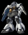  1other chaika_(gundam) clenched_hand commentary_request cyclops gun gundam highres holding holding_gun holding_weapon keng666 looking_to_the_side mecha mecha_focus mechanical_cyclops_eye mechanical_eyes mobile_suit mobile_suit_gundam one-eyed one-eyed_mecha pink_eyes redesign rick_dijeh ring_of_gundam robot science_fiction solo standing weapon zeon zeta_gundam 